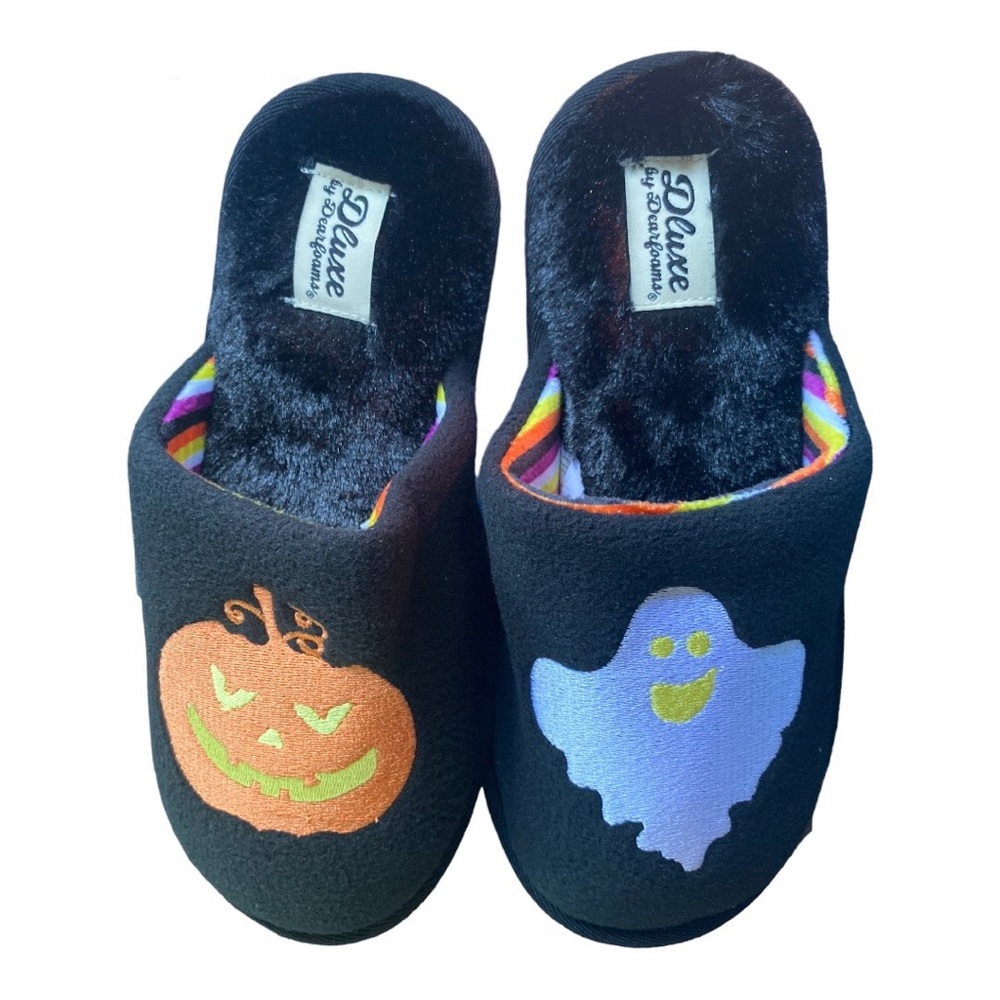Dearfoams Halloween slippers adult Small 5-6 NWT